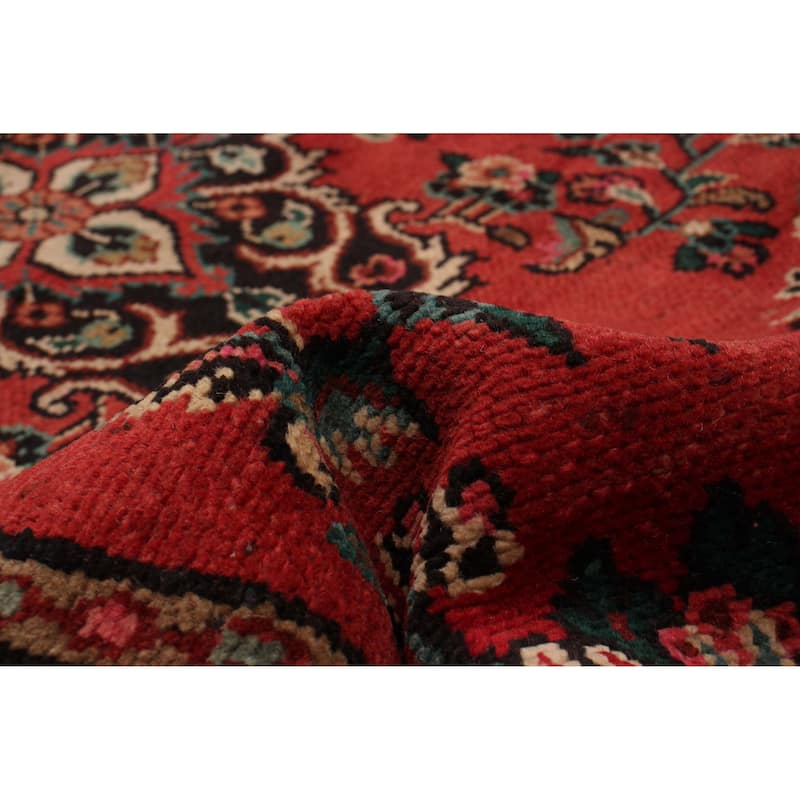 ECARPETGALLERY Hand-knotted Andelz Red Wool Rug - 3'4 x 9'8