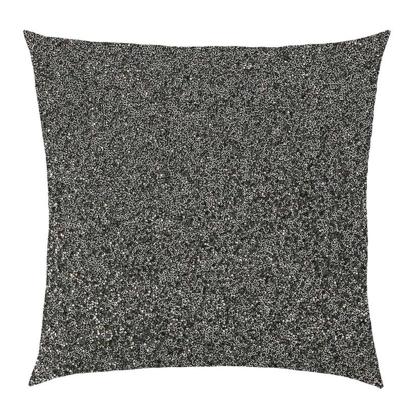 Sparkles Home Luminous Rhinestone Allover Pillow - 16X16 - Charcoal