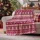 preview thumbnail 16 of 15, Christmas Striped Flannel Fleece Throw Blanket — Soft Holiday Blanket