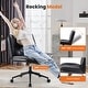 preview thumbnail 20 of 22, Armless Criss Cross Legged Chair with Wheels, Height Adjustable Makeup Vanity Chair, 360 Swivel Wide Task Chair - N/A