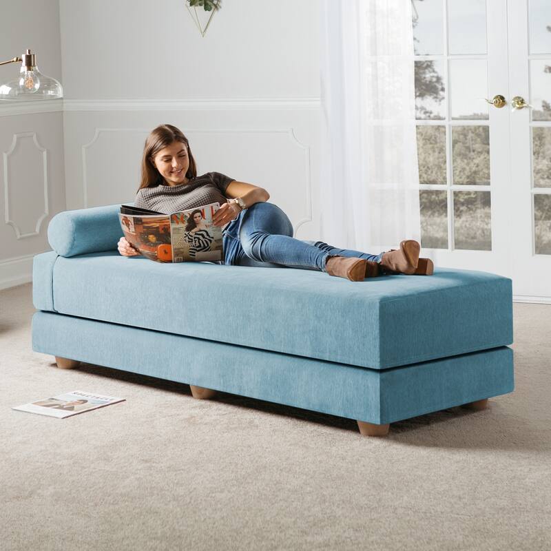 Jaxx Artemis Daybed Queen Size Convertible Sleeper - Turquoise