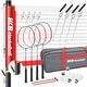 preview thumbnail 1 of 7, Professional Portable Badminton Net Set w/ Steel Poles, 4 Rackets 4 Shuttlecocks - 20'x2.5'