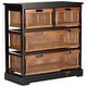 preview thumbnail 3 of 4, SAFAVIEH Jackson Black 4-drawer Wicker Basket Storage Unit
