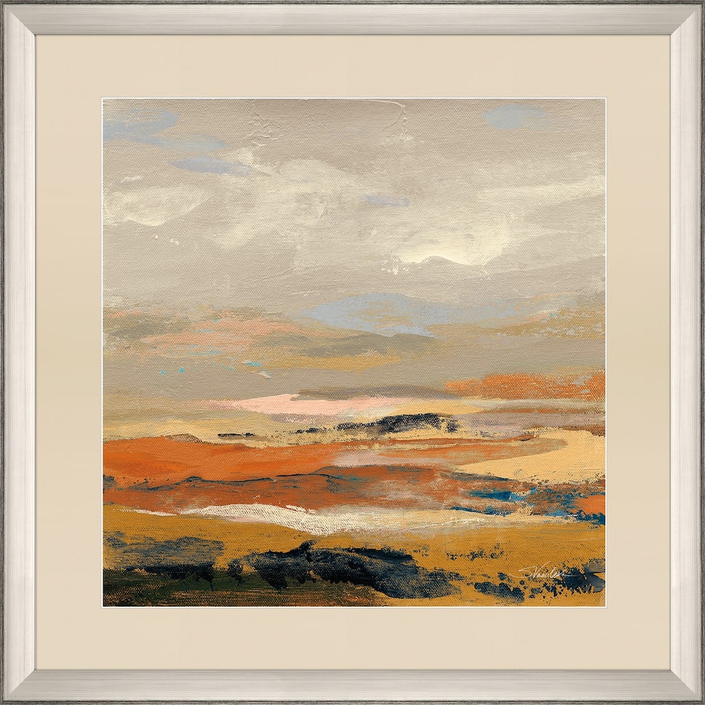 Warm Bay II Framed Art Giclee Under Glass - Orange