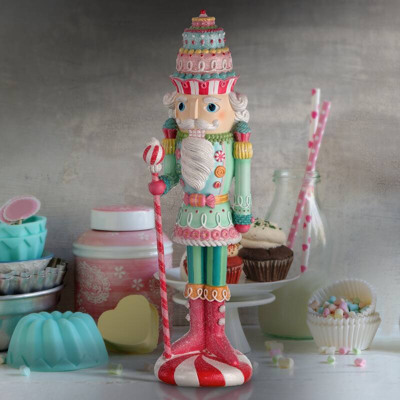 22" Resin Pastel Peppermint Nutcracker