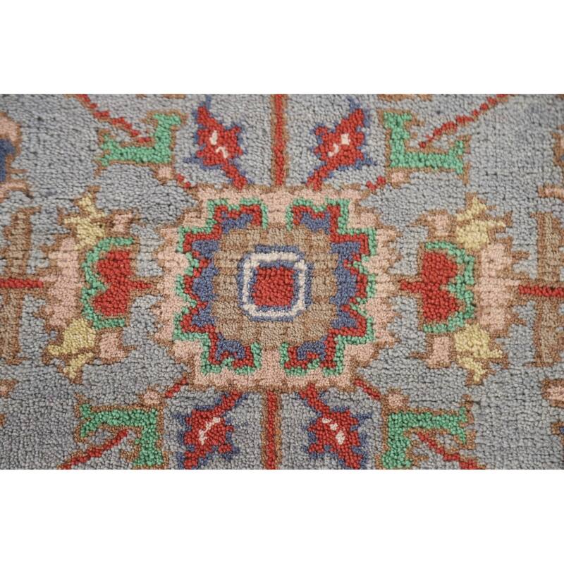 Heriz Serapi Indian Rug Hand-Knotted Wool Carpet - 3'11"x 6'0"