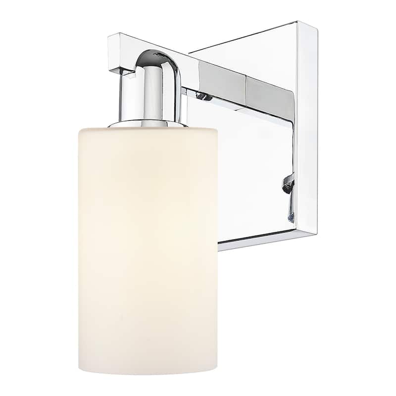 Innovations Lighting 716-1W-11-5 Clymer Sconce Clymer 11" Tall Wall - Polished Chrome / Matte White