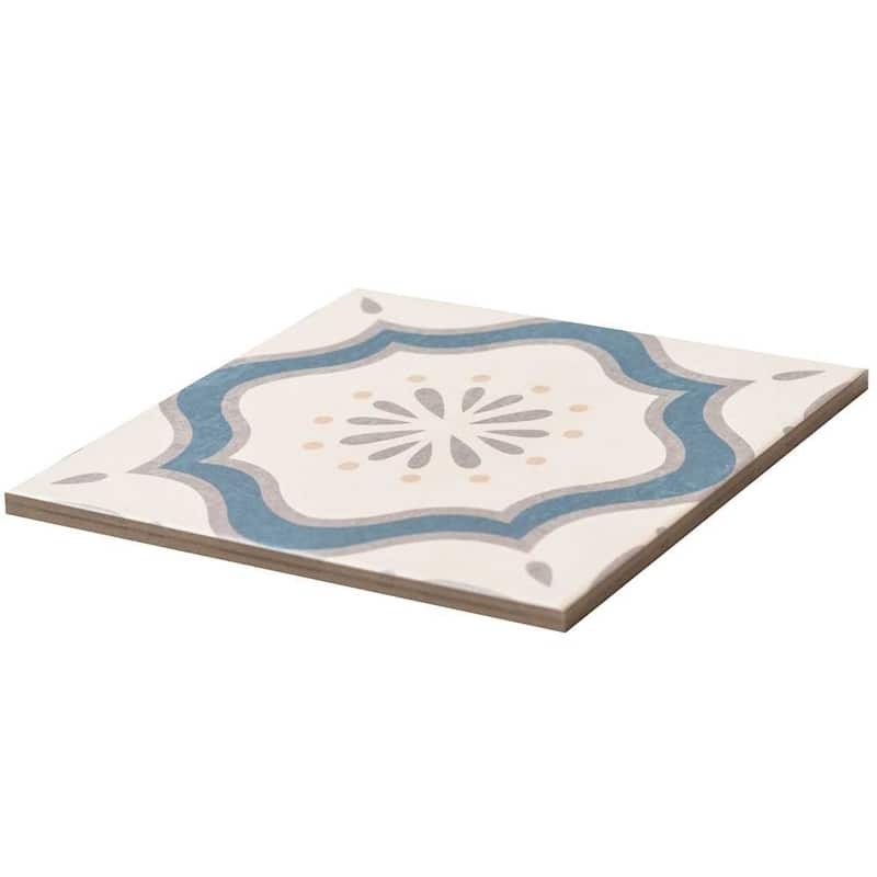 DaVinci Blue 7.9x7.9 Matte Porcelain Encaustic Tile - Floor, Wall, Backsplash