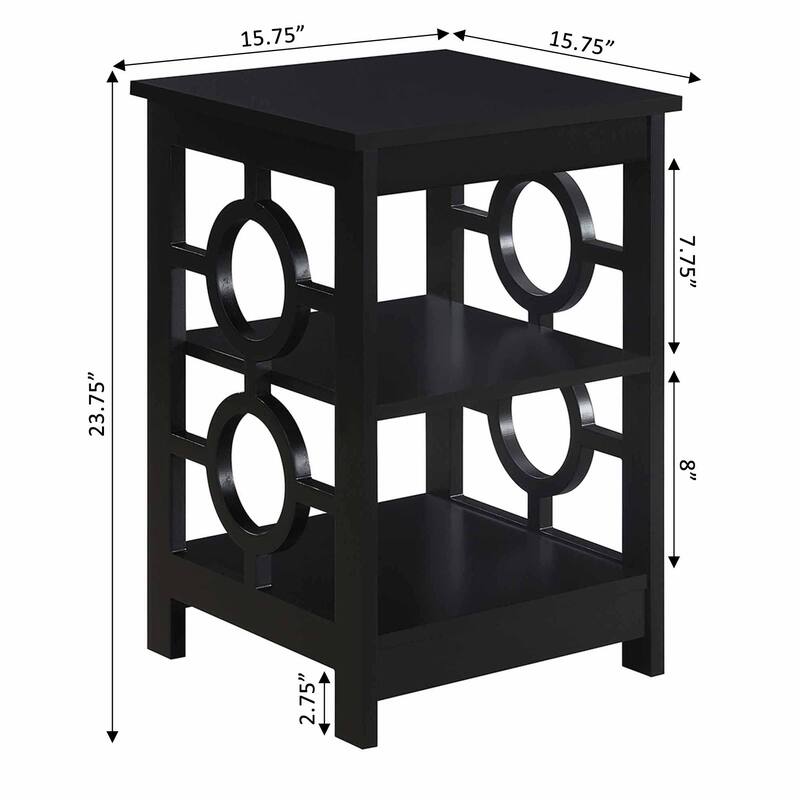 Convenience Concepts Ring End Table with Shelves