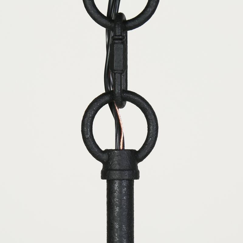 Modern Farmhouse 5-Light Chandelier Metal Wheel Light for Dining Living Room - D24.2" x H5.3"