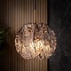 preview thumbnail 1 of 12, 1-Light Smoky Glass Pendant Light with Adjustable Height - N/A Black