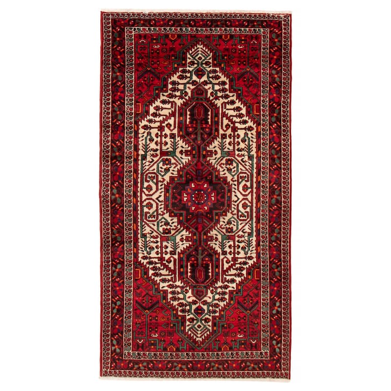 ECARPETGALLERY Hand-knotted Anatolian Vintage Red Wool Rug - 4'7 x 8'10 - Red - 4'7 x 8'10