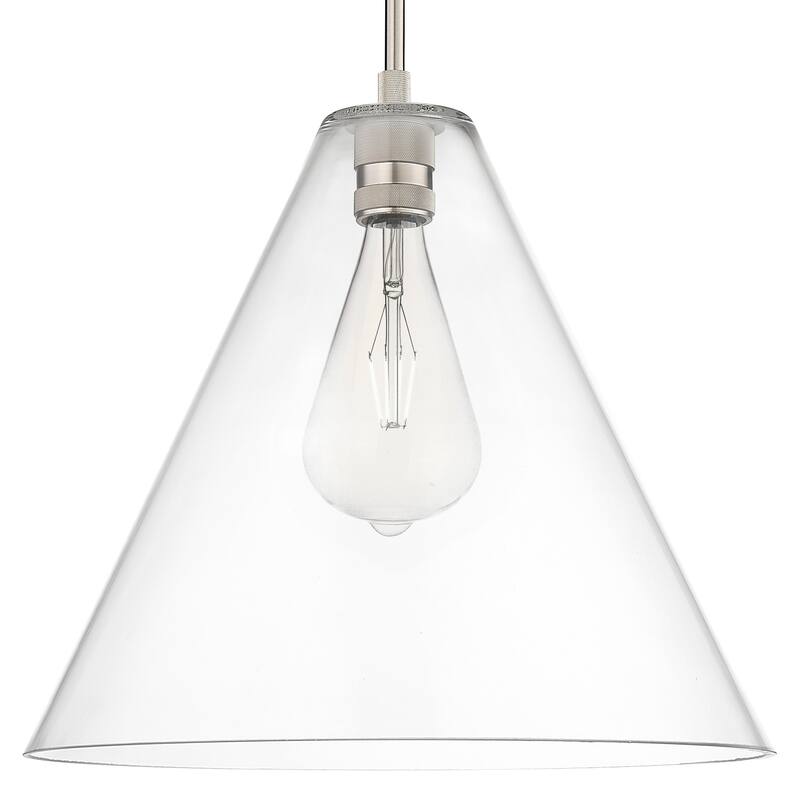 Innovations Lighting 434-1S-GBC-162 Crown Point 16" Wide Pendant with - Satin Nickel