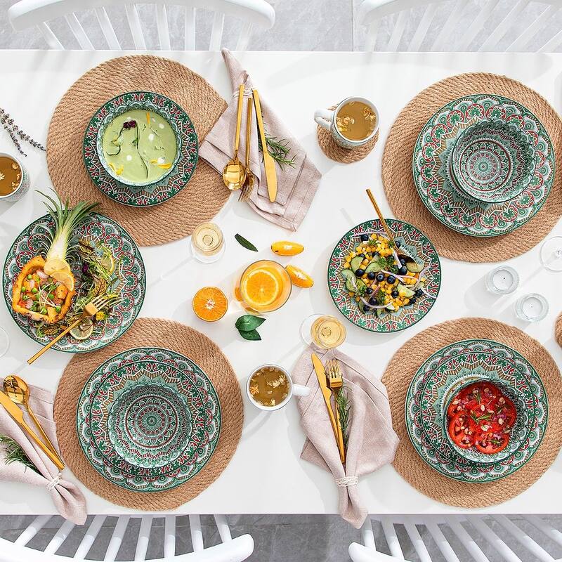 vancasso Mandala Bohemian Porcelain Dinnerware Set (Service for 4)