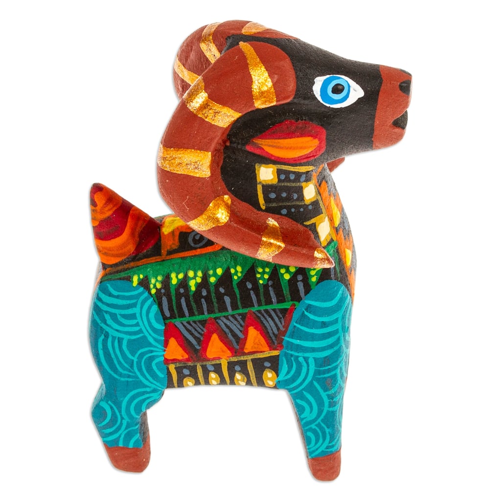 Novica Handmade Glorious Sheep Wood Alebrije Figurine