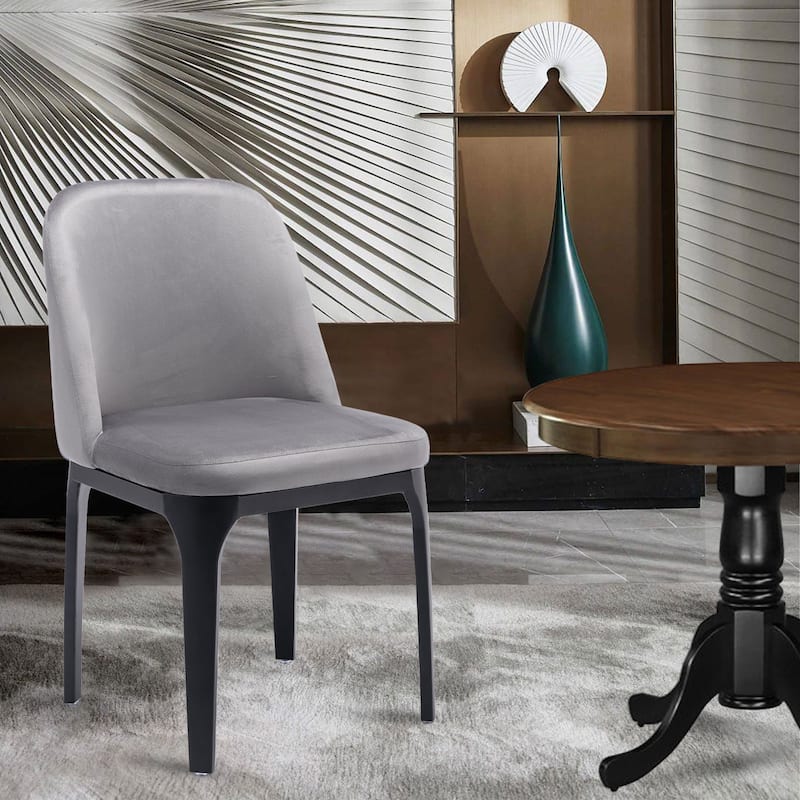 Modern Velvet Dining Chair with Metal Legs and Upholstered Side Chair for Living Room or Office - 32.67”H x 15.74”W x 15.74”D