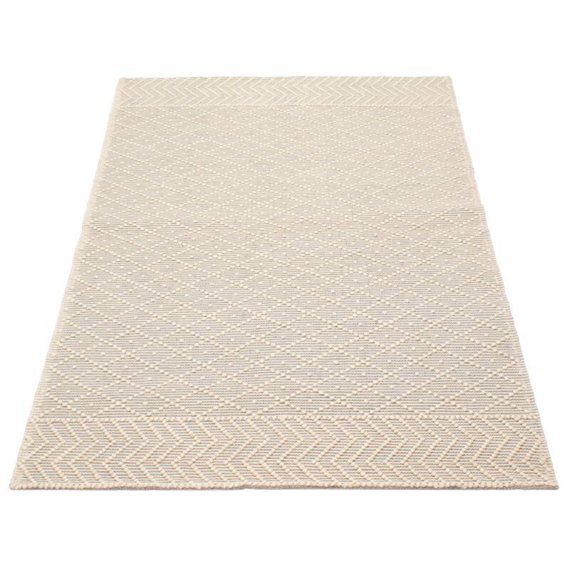 ECARPETGALLERY Braid weave Sienna Grey Wool Rug - 4'11 x 7'11