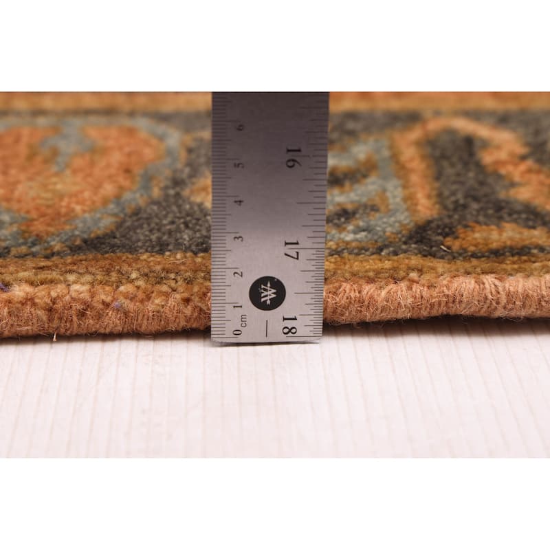 ECARPETGALLERY Hand-knotted Finest Agra Jaipur Copper Wool Rug - 2'6 x 7'10