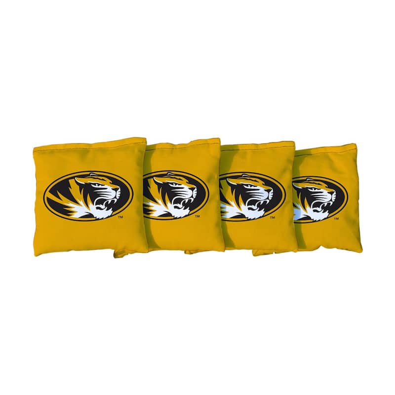 Missouri Tigers Gold Cornhole Bags - Corn Filled