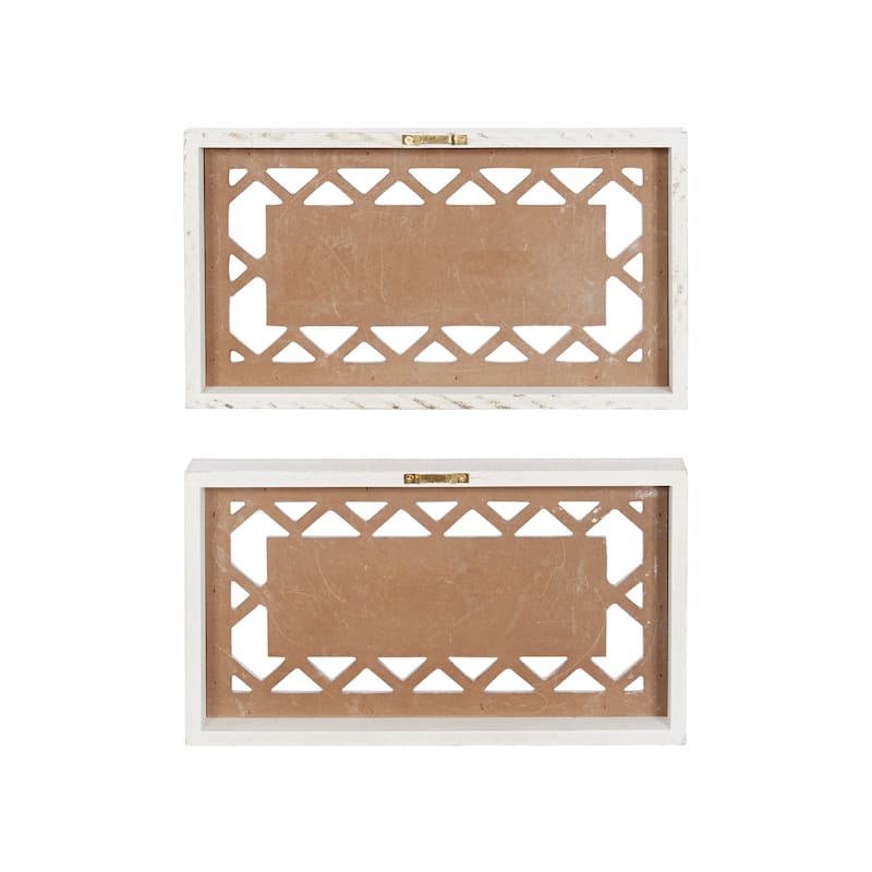 Beige Wood Farmhouse Wall Decor Text (Set of 2)