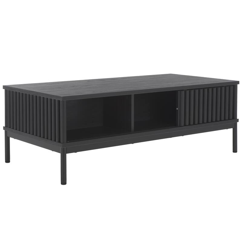 SAFAVIEH Lylia 2-Door Storage Coffee Table - 43.7 in. W x 21.5 in. D x 15.4 in. H