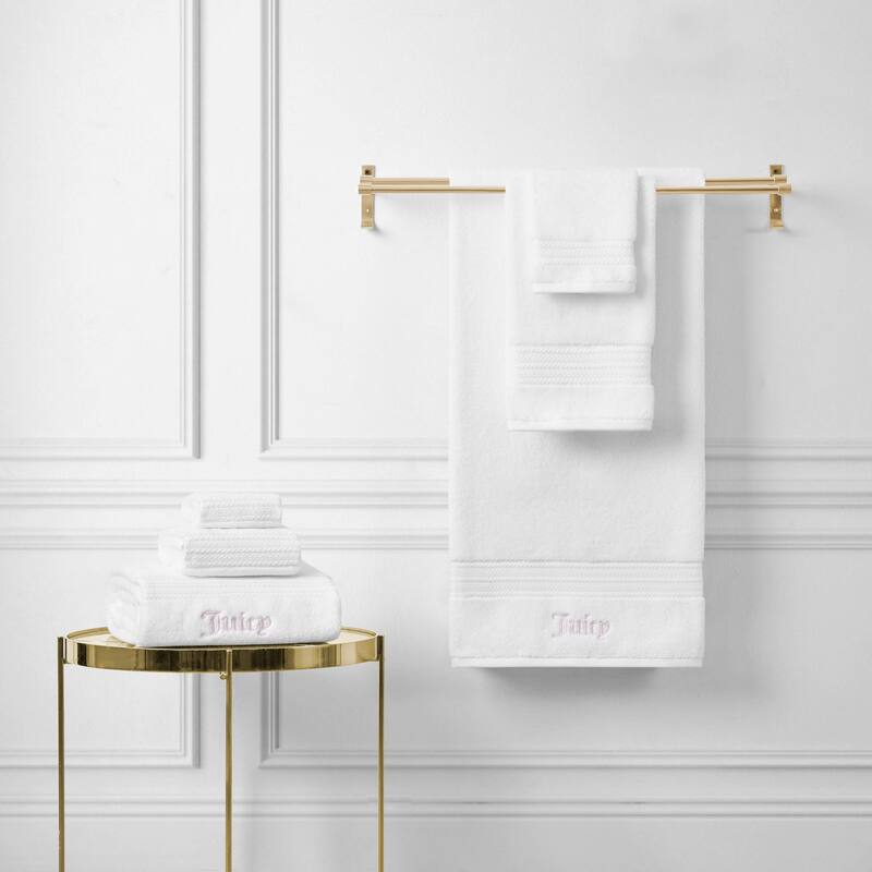 Juicy Couture Neon Border Bath Towels 6-Piece 2 Bath towels 2 Hand towels 2 Washcloths - 28"x54"/16"x26"/12"x12"