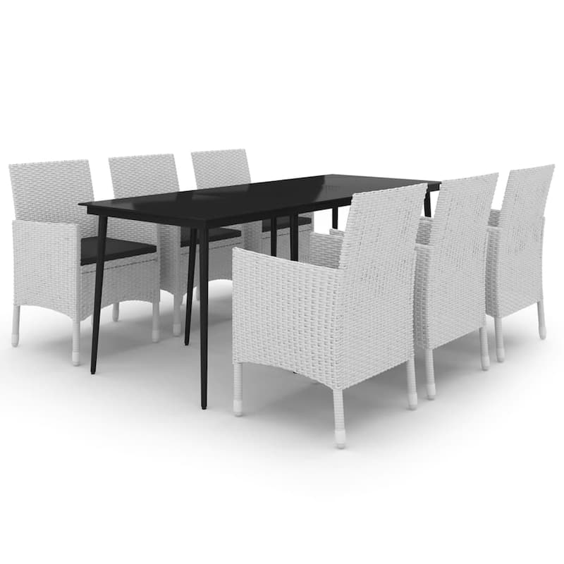 vidaXL Patio Dining Set 3/5/7 Piece Multi Colors 31.5"/55.1" Table Length - 78.7" x 39.4" x 29.1"