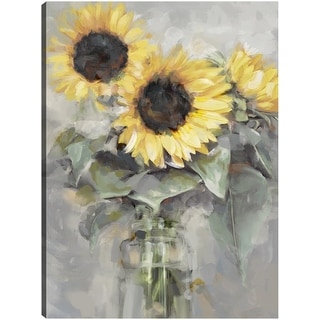 Sunflower Portrait By Studio Arts Canvas Art Print - Bed Bath & Beyond ...