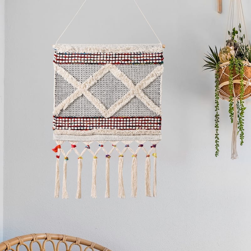 Sevita Boho Chindi Textured Wall Hanging - 19.5" x 36"