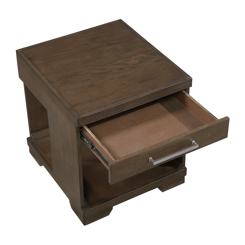 Sinclair Rectangular Wood End Table