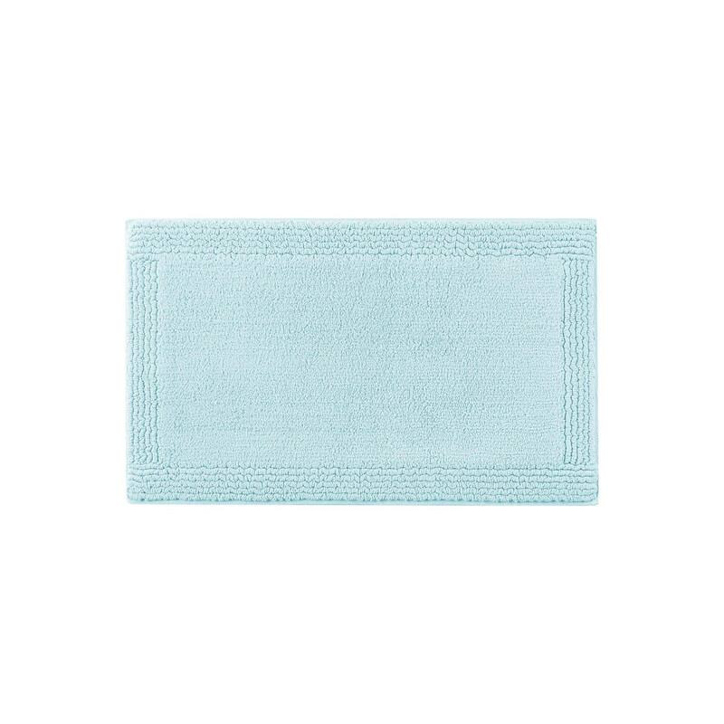 Cotton Tufted 3000 GSM Reversible Bath Rug - 20x30" - Blue