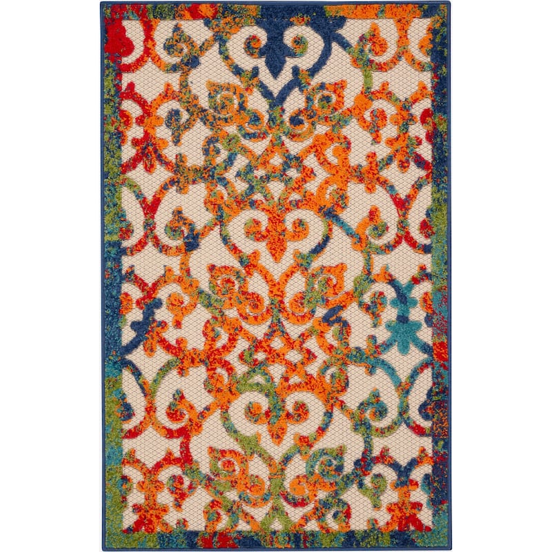 Nourison Alice Indoor/Outdoor Trellis Area Rug - 3' x 5' - Multicolor