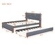 preview thumbnail 1 of 9, Chic Upholstered Platform Bed with Versatile Trundle for Enhanced Comfort Gray