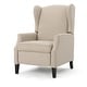 preview thumbnail 3 of 18, Wescott Contemporary Fabric Wingback Pushback Recliner by Christopher Knight Home Wheat