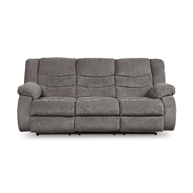 Signature Design by Ashley Tulen Gray Reclining Sofa - 63" W x 40" D x 40" H
