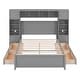 preview thumbnail 28 of 31, Full Size Wooden Storage Bed with All-in-One Cabinet and Shelf