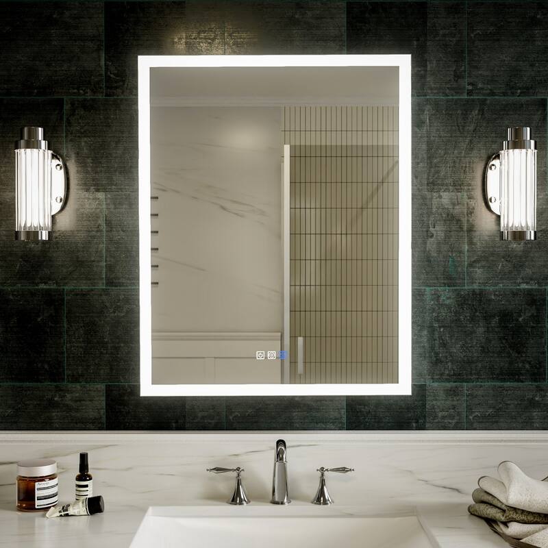 Modland 24"-30"W x 30"H LED Bathroom Medicine Cabinet with Mirror Anti-Fog,Surface or Recessed Mount - 24X30 Right