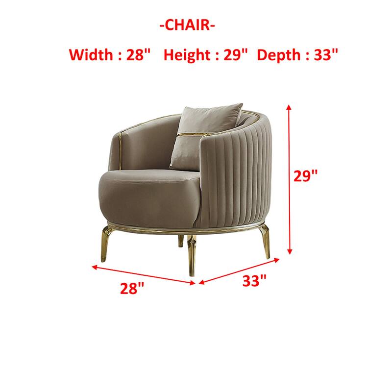 Liventa 3 Pieces Living Room Sets 1 Sofa 2 Chair