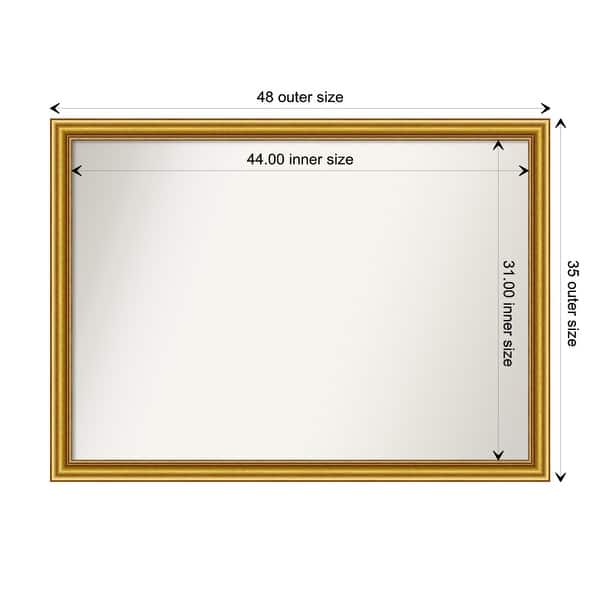 dimension image slide 32 of 93, Wall Mirror Choose Your Custom Size - Extra Large, Townhouse Gold Wood