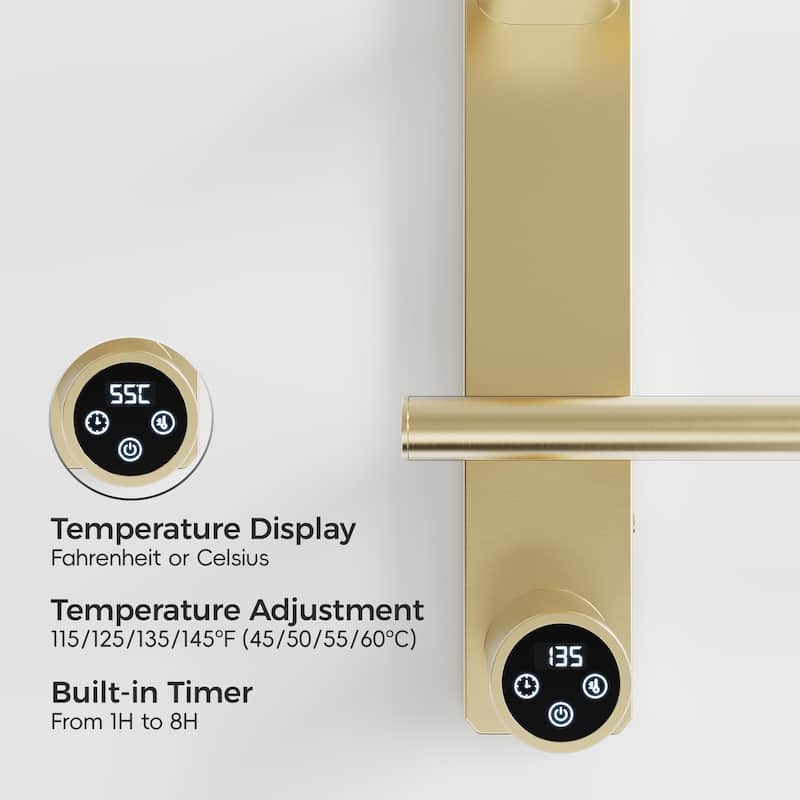 Wall Mounted Heated Towel Rack for Bathroom