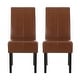 preview thumbnail 22 of 30, Pertica Upholstered T-Stitch Dining Chairs (Set of 2) by Christopher Knight Home