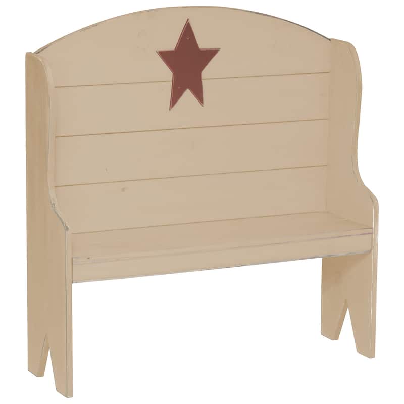 Farmhouse Miniature Deacon's Bench - Country Tan