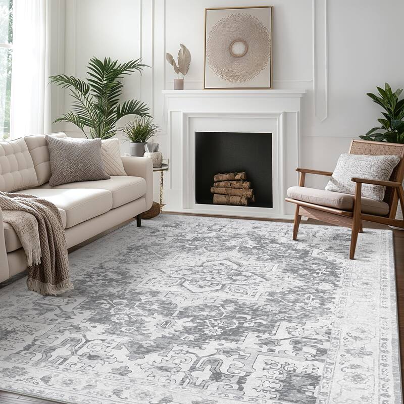 Mcow Serenity Collection Machine Washable Non-Slip Area Rug