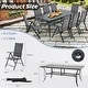 preview thumbnail 38 of 92, Versatile Outdoor Dining Sets w Swivel/Folding Chairs & Steel Slat Table and HDPE Dining Table Set for Gardens, Patios