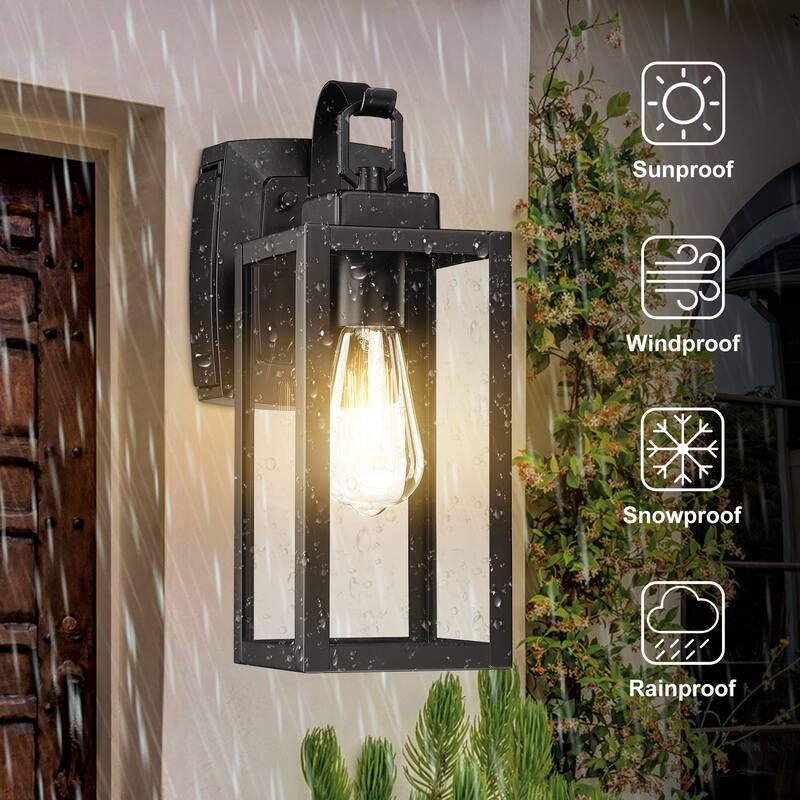 2Pack-1 Light Outdoor Wall Light(GFCI) - 5.04"x8.07"x13.74"