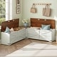 preview thumbnail 2 of 20, Moasis L-Shaped Corner Bench Seating with Wooden Storage Chest and Hidden Storage