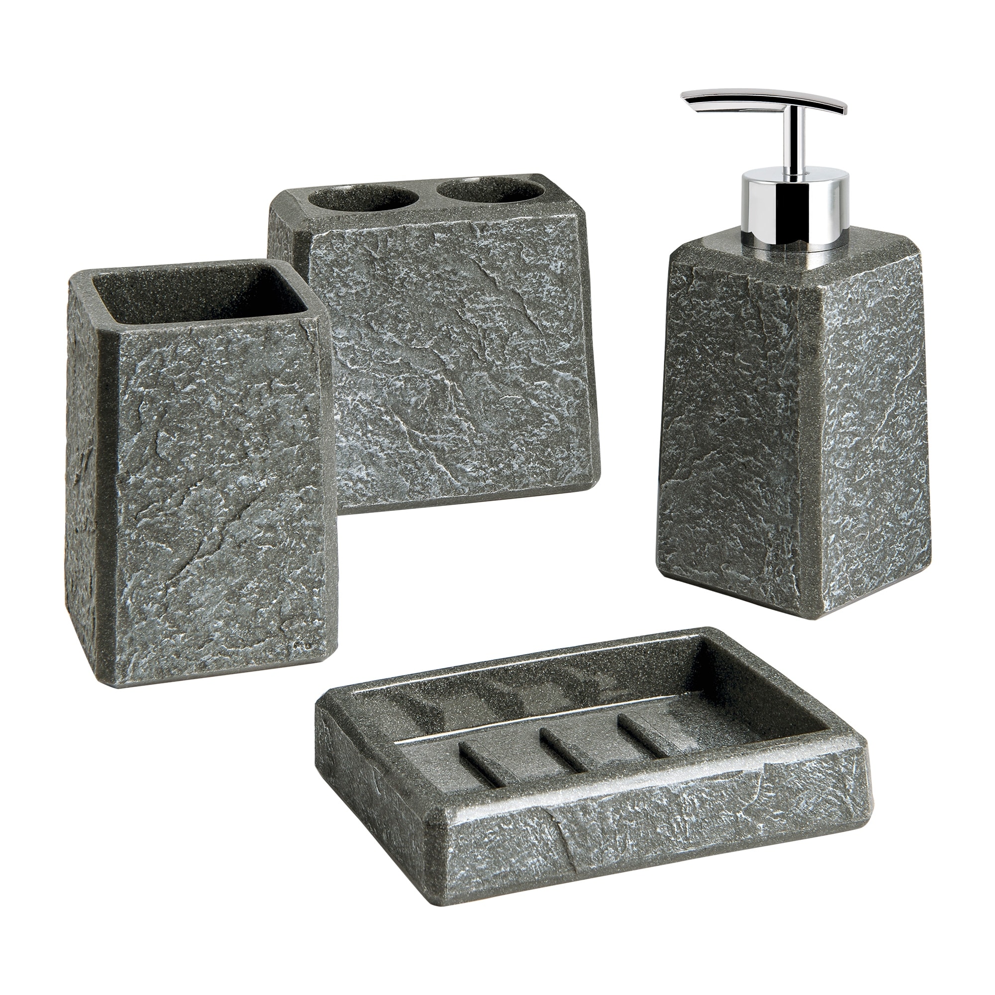 charcoal sandstone bathroom accessories