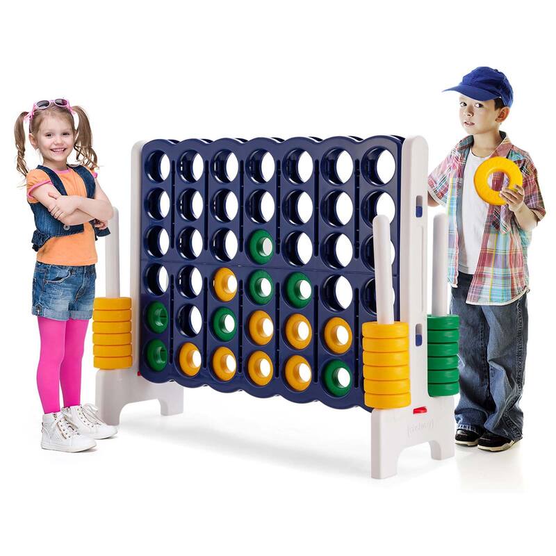 Gymax Jumbo 4-to-Score Game Set Giant 4 in A Row Kids Adults w/ 42