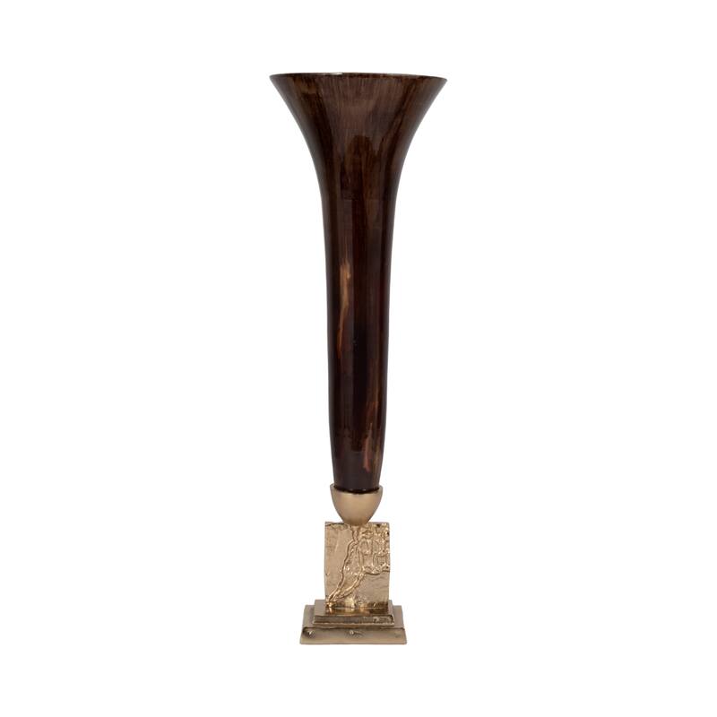 Sagebrook Home Glass two Tone Trumpet Vase