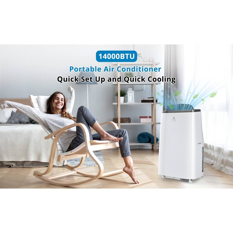 14000 BTU Portable Air Conditioner - Cools Rooms Up to 700 Sq